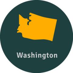 Region Icon Of Usa Washington Sticker