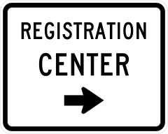 Registration Center To Right Sticker
