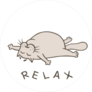 Relax Cat Sticker
