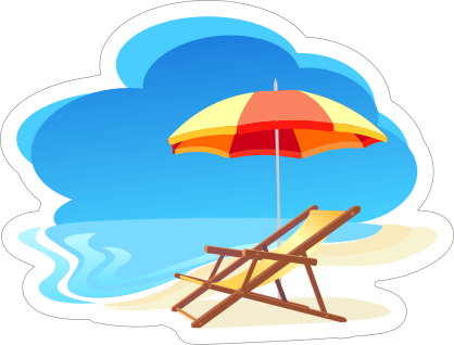 Relax on The Beach Sticker