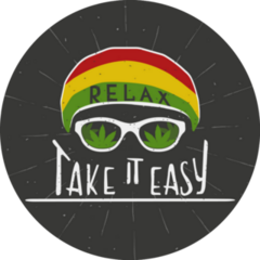 Relax. Take It Easy Reggae Music Jamaica Sticker