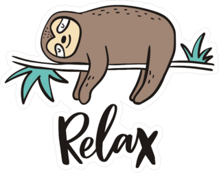 Relaxing Sloth Sticker