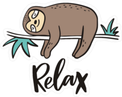 Relaxing Sloth Sticker