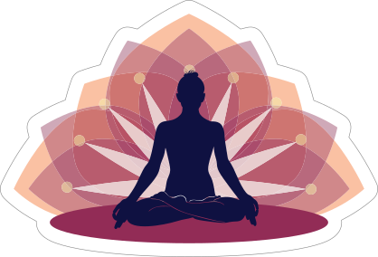 Relaxing Yoga Lotus Sticker