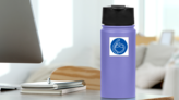 Release Gripes Sign Sticker on a Water Bottle (New) example