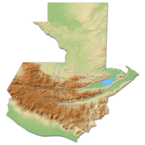 Relief Map Guatemala Sticker