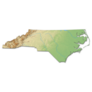Relief Map - North Carolina Sticker