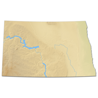 Relief Map - North Dakota (united States) Sticker