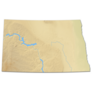 Relief Map - North Dakota (united States) Sticker