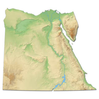 Relief Map Of Egypt Sticker