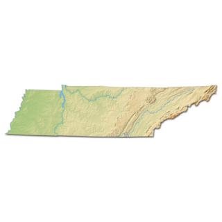 Relief Map Of Tennessee 3d-rendering Sticker