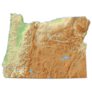 Relief Map - Oregon Sticker