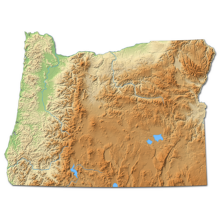 Relief Map - Oregon Sticker