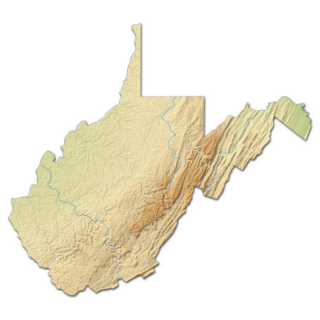 Relief Map West Virginia 3d-rendering Sticker