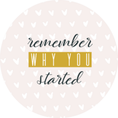 Remember Why You Started Fitness Slogan Sticker