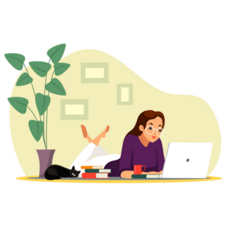 Remote Employee or Freelancer Working from Cozy Home Sticker