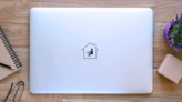 Remote Work Online Icon Sticker on a Laptop (New) example