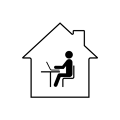 Remote Work Online Icon Sticker
