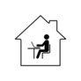 Remote Work Online Icon Sticker