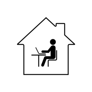 Remote Work Online Icon Sticker