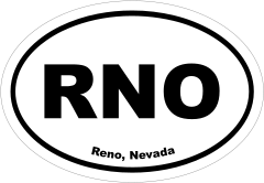 Reno, Nevada Oval Stickers