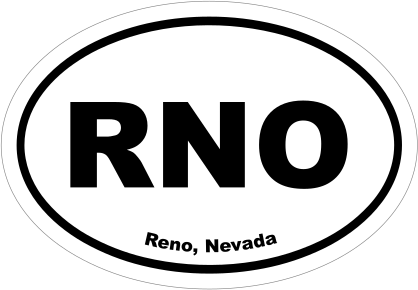 Reno, Nevada Oval Stickers