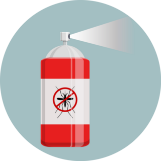 Repellent Mosquito Silhouette Sticker