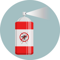 Repellent Mosquito Silhouette Sticker