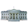 Replica Of The White House Isolated On White Sticker