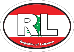 Republic Of Lebanon Rl Flag Oval Sticker