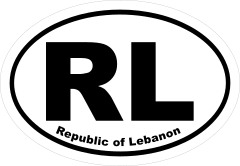 Republic Of Lebanon Rl Oval Sticker