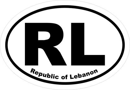 Republic Of Lebanon Rl Oval Sticker