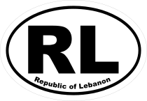 Republic Of Lebanon Rl Oval Sticker