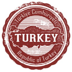 Republic Of Turkey Country Stamp Sticker