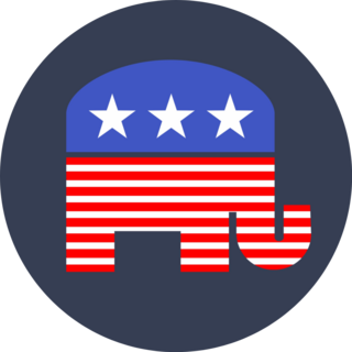 Republican Elephant Circle Sticker