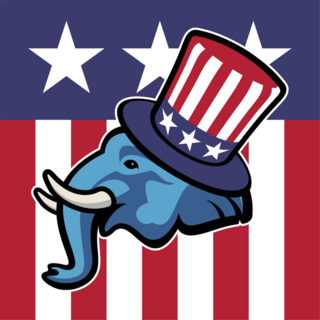 Republican Elephant Flag Sticker