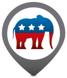 Republican Party Elephant Usa Icon Sticker
