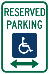 Reserved Parking For Handicapped Sticker