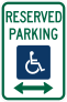 Reserved Parking For Handicapped Sticker