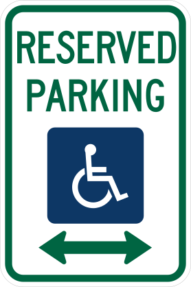 Reserved Parking For Handicapped Sticker