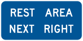 Rest Area Next Right Sticker