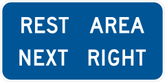 Rest Area Next Right Sticker