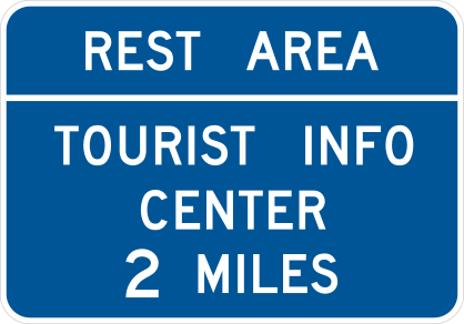 Rest Area Tourist Info Center 2 Miles Sticker
