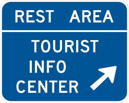 Rest Area Tourist Info Center Here Sticker