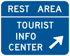 Rest Area Tourist Info Center Here Sticker