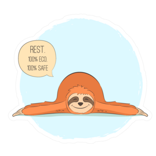 Resting Sloth Sticker