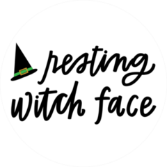 Resting Witch Face Sticker
