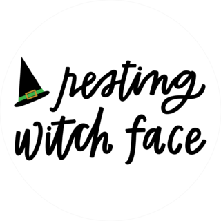 Resting Witch Face Sticker
