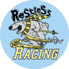 Restless Racing Cool And Funny Ski Sticker