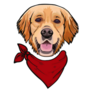 Retriever Bandana Sticker